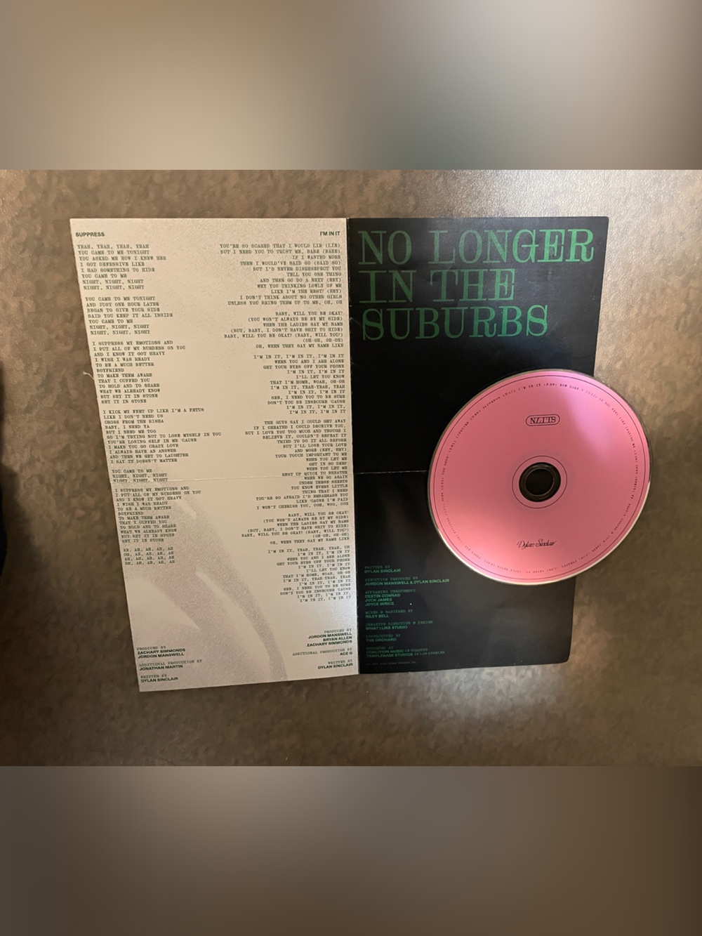 Dylan Sinclair - No Longer in the Suburbs CD and lyric book
